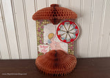 Antique Honeycomb Die-Cut Mechanical Cupid Wheel of Love Valentine Card
