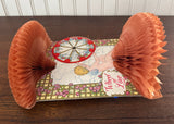 Antique Honeycomb Die-Cut Mechanical Cupid Wheel of Love Valentine Card