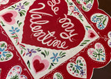 MWT Rare Vintage Carl Tait Vintage Be My Valentine Heart Handkerchief