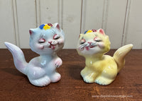 Vintage Norcrest PY Whimsical Cat Salt and Pepper Shakers - The Pink Rose Cottage 