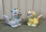 Vintage Norcrest PY Whimsical Cat Salt and Pepper Shakers - The Pink Rose Cottage 