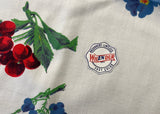 Vintage Wilendur Berries and Florals Tea Towel with Tag