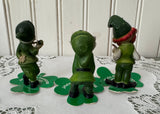 Set of 3 Vintage Enesco St. Patrick's Day Leprechaun Figurines - The Pink Rose Cottage 
