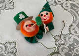 2 Vintage St. Patrick's Day Leprechaun Floral Picks - The Pink Rose Cottage 