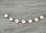 Vintage 1950's White Glitter Thermoset Necklace Earrings and Bracelet - The Pink Rose Cottage 