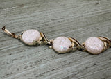 Vintage 1950's White Glitter Thermoset Necklace Earrings and Bracelet - The Pink Rose Cottage 
