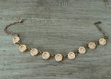 Vintage 1950's White Glitter Thermoset Necklace Earrings and Bracelet - The Pink Rose Cottage 