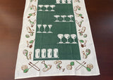 Vintage Linen Bar Tea Towel Martini Shakers Cocktail Glasses and More