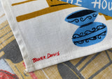 Vintage Simtex Baker Davis One On The House Bar Tea Towel
