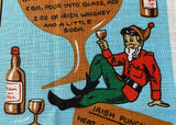 Vintage Unused Tea Towel The Story of Irish Whiskey