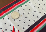 Red Dahlia Vintage Handkerchief with Polka Dots