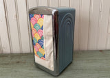 P86 Fiesta Napkin Dispenser Periwinkle Blue with Napkins