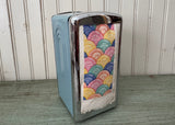 P86 Fiesta Napkin Dispenser Periwinkle Blue with Napkins