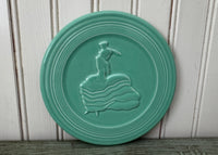 HLC Fiesta Dancing Lady Sea Mist Trivet - The Pink Rose Cottage 