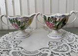 Blue Ridge Southern Pottery Rose Marie Sugar and Creamer - The Pink Rose Cottage 
