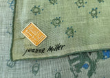 Jeanne Miller Siamese Cat Tagged Vintage Linen Handkerchief