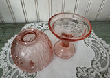 Vintage Indiana Glass Fairy Light Candle Lamp Pink