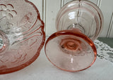 Vintage Indiana Glass Fairy Light Candle Lamp Pink