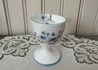 Vintage Shelley Blue Rock Egg Cup