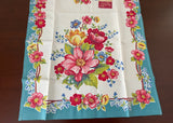 NWT Broderie Roses Tulips Lily of the Valley Tea Towel
