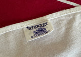 Vintage Startex Starmont Maroon Tablecloth with Deep Pink Roses