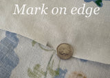 Vintage Parisian Prints Strawberry Patch on Blue Tablecloth