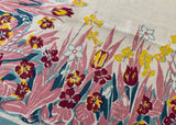 Vintage Pride of Flanders Tulips Daffodils Spring Flowers Tablecloth