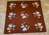 Vintage Wilendur Dogwood Tablecloth Brown