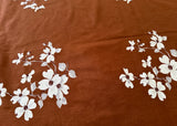 Vintage Wilendur Dogwood Tablecloth Brown