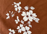 Vintage Wilendur Dogwood Tablecloth Brown