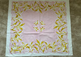 Vintage Fallani & Cohn Lily of the Valley on Pink Tablecloth