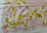 Vintage Fallani & Cohn Lily of the Valley on Pink Tablecloth