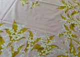 Vintage Fallani & Cohn Lily of the Valley on Pink Tablecloth