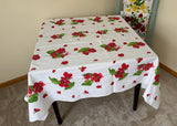 Vintage Wilendur Red Poppy Poppies Tablecloth