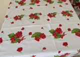 Vintage Wilendur Red Poppy Poppies Tablecloth