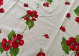 Vintage Wilendur Red Poppy Poppies Tablecloth
