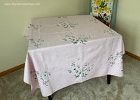 Vintage Wilendur Pink Dogwood Tablecloth