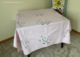 Vintage Wilendur Pink Dogwood Tablecloth