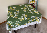 Vintage Leacock Dogwood Tablecloth and Napkins Set
