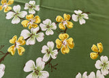 Vintage Leacock Dogwood Tablecloth and Napkins Set