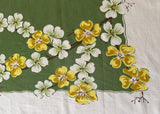 Vintage Leacock Dogwood Tablecloth and Napkins Set