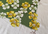 Vintage Leacock Dogwood Tablecloth and Napkins Set