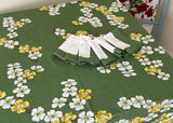Vintage Leacock Dogwood Tablecloth and Napkins Set