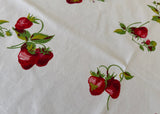 Vintage Wilendur Strawberries and Blossoms Tablecloth