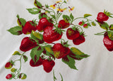 Vintage Wilendur Strawberries and Blossoms Tablecloth