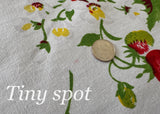 Vintage Wilendur Strawberries and Blossoms Tablecloth