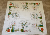 Vintage 1950's Mid Century Modern Tablecloth