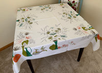 Vintage 1950's Mid Century Modern Tablecloth