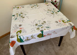 Vintage 1950's Mid Century Modern Tablecloth