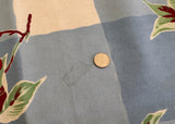 Vintage Wilendur Red Dogwood on Blue Tablecloth